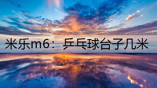 米乐m6：乒乓球台子几米