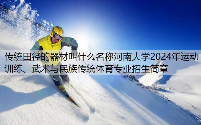 传统田径的器材叫什么名称河南大学2024年运动训练、武术与民族传统体育专业招生简章