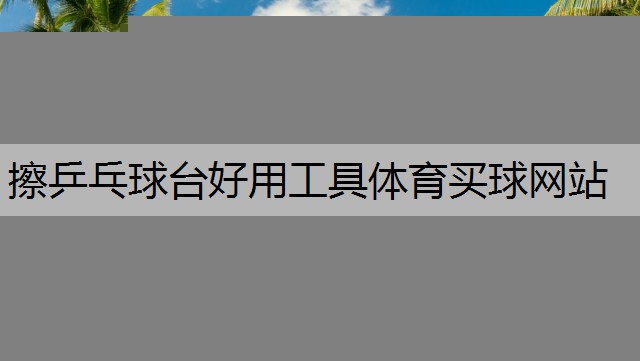 擦乒乓球台好用工具体育买球网站